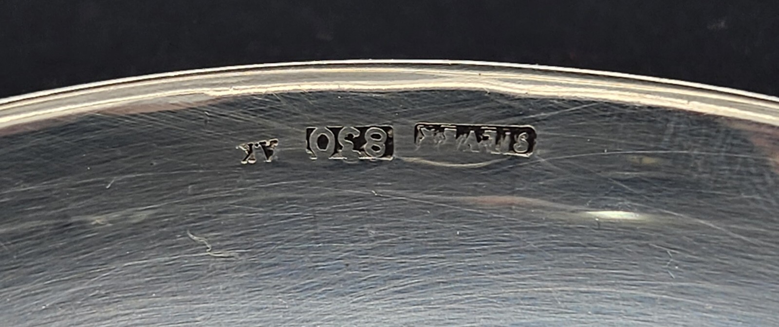 Solid Silver 830 Trinket/Coin Dish with King’s Hussars Symbol UK/c1911