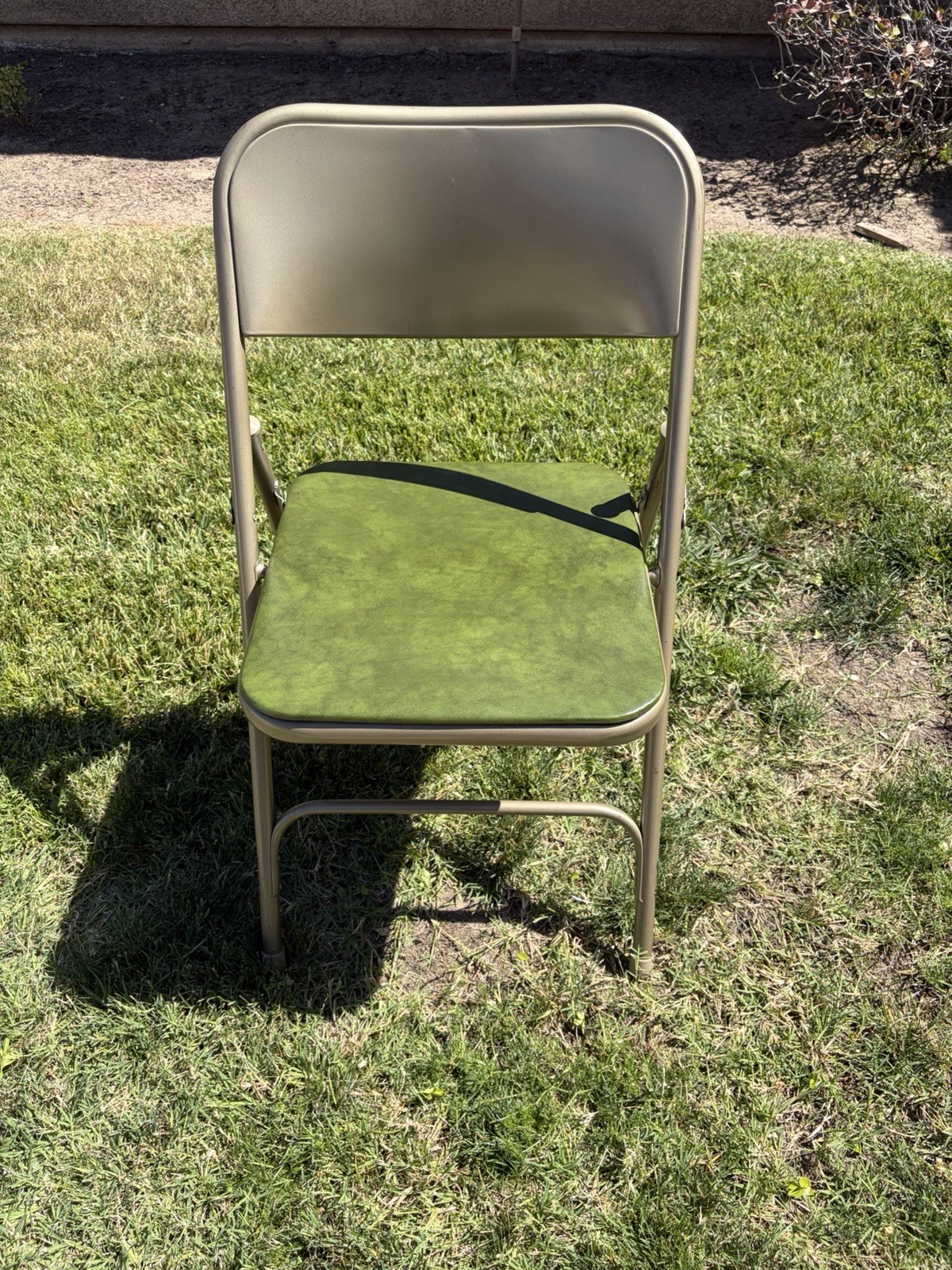 Vintage 1979 Samsonite Vinyl Padded Folding Chair Brown/Green Folding Chair 5718