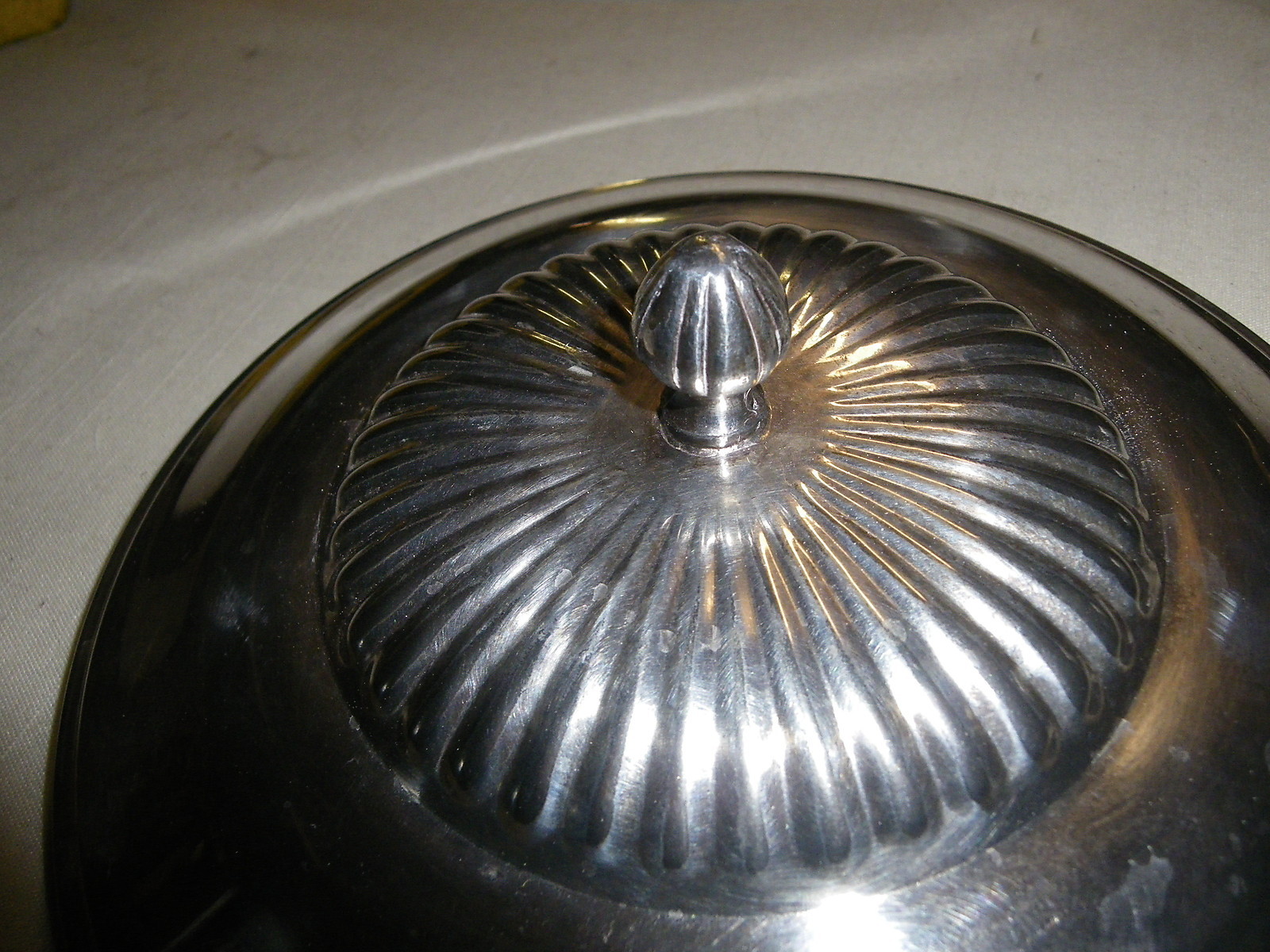 Silverplate Tureen Top Only Approximately 7 5/8″ Diameter