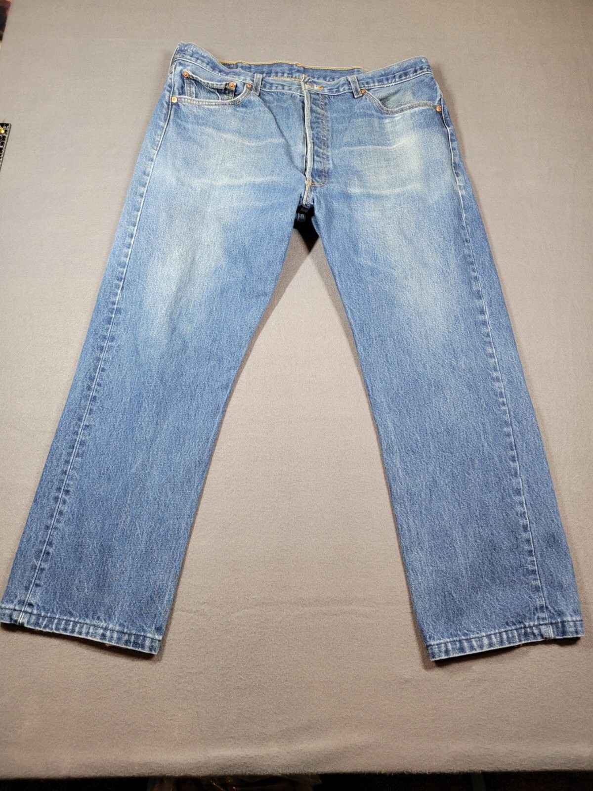 Levi’s 501 Jeans Men’s 40 X 34 Blue Slim Straight Fit Dark Wash Stretch