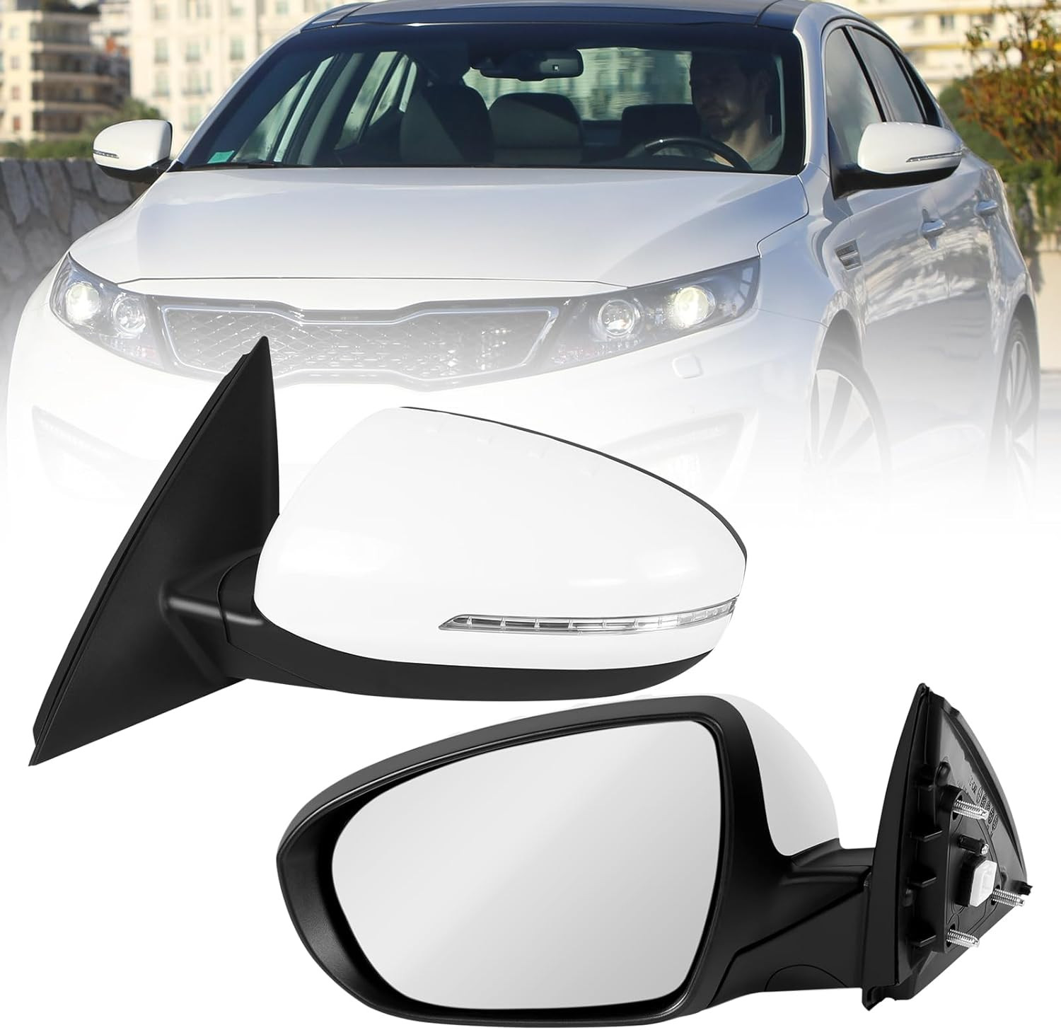 2011 2012 2013 Left Driver Side Mirror Rear Door View Mirror Compatible with Kia