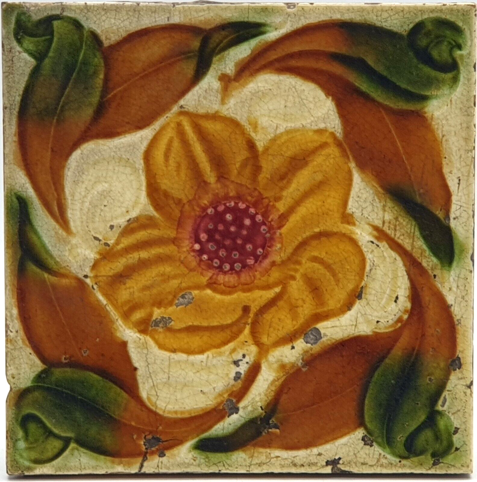 Art Nouveau Fireplace Majolica Henry Richards C1900 AE1