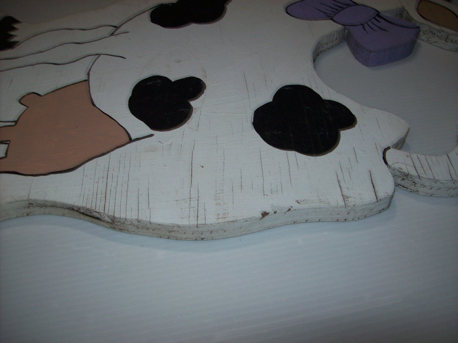 Large Vintage COW Wood Folk Art Lawn Art Yard Art Garden Decor