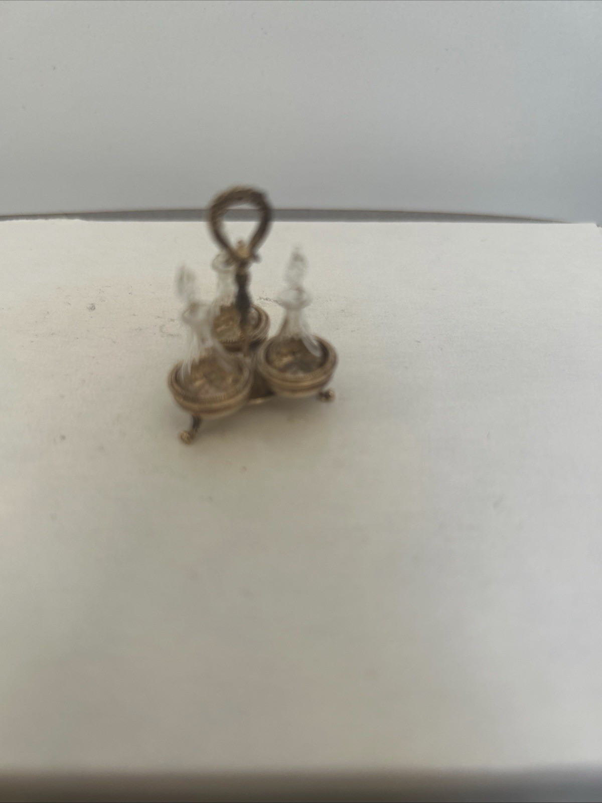 Dollhouse Miniature Sterling And Glass Peter Acquisto Victorian Wine Stand