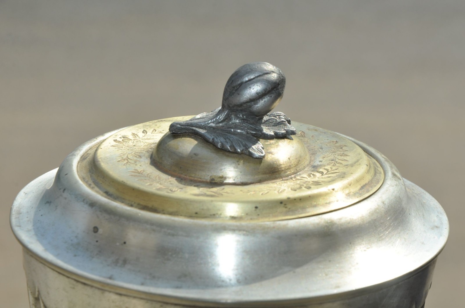 Old Unique EPNS Handcrafted Fine Quality Dry Fruit Box,Nice Patina