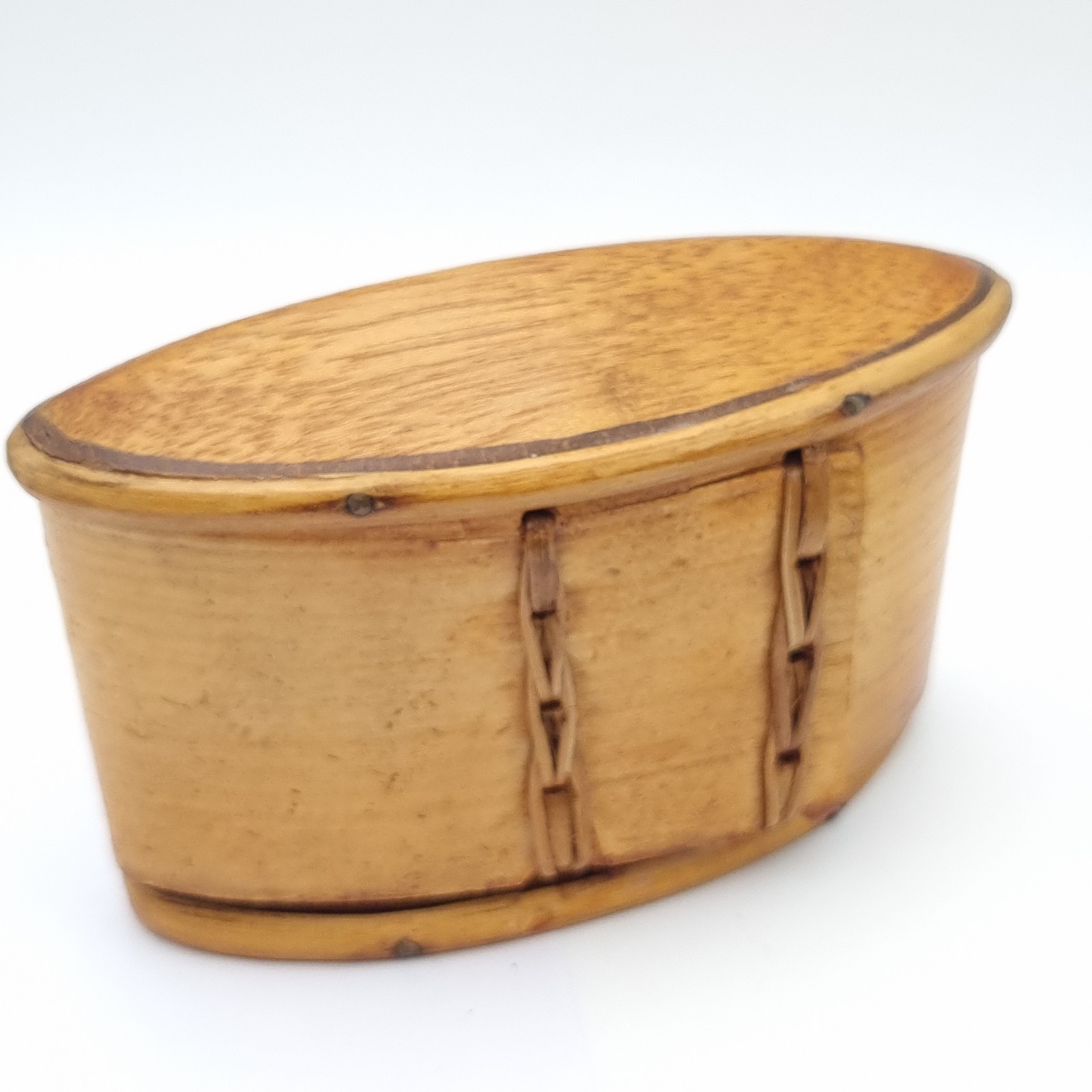 Small Bentwood Box Vintage Treen Thai Akta Tobacco Box Or Food Box