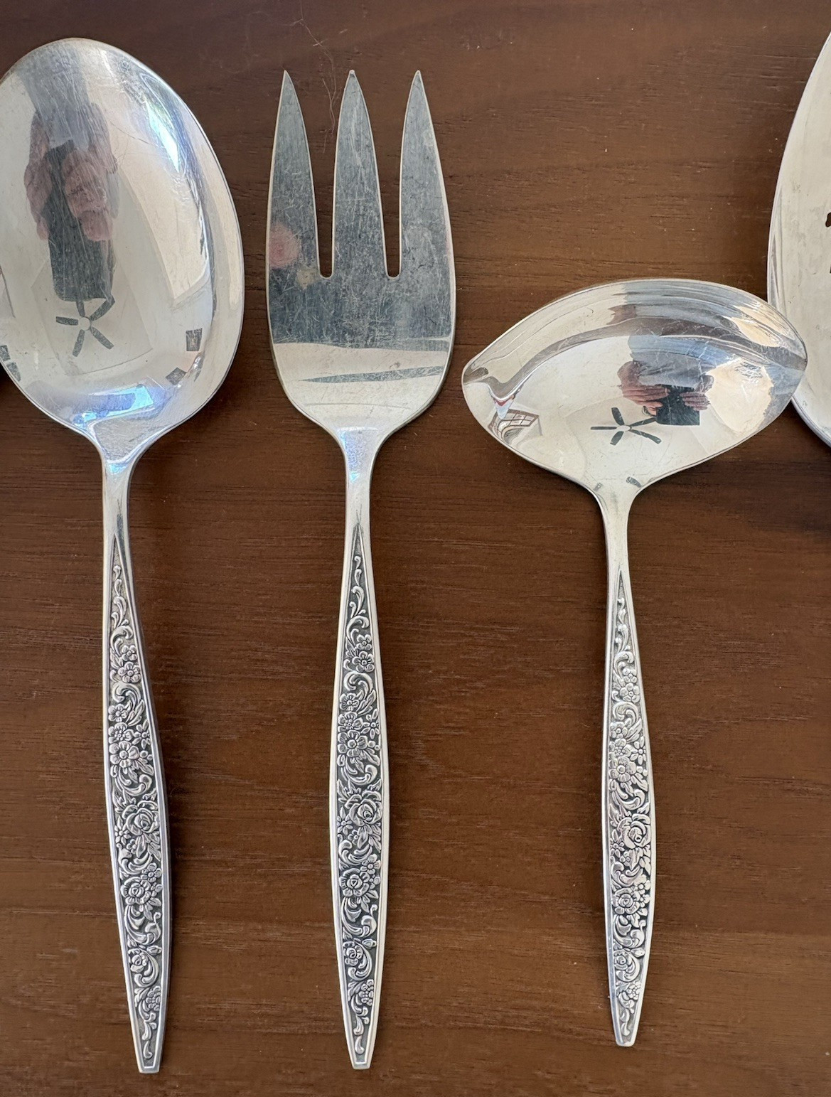 Vintage Oneida Community TANGIER Silverplate 8 Piece Hostess Set Serve Ware