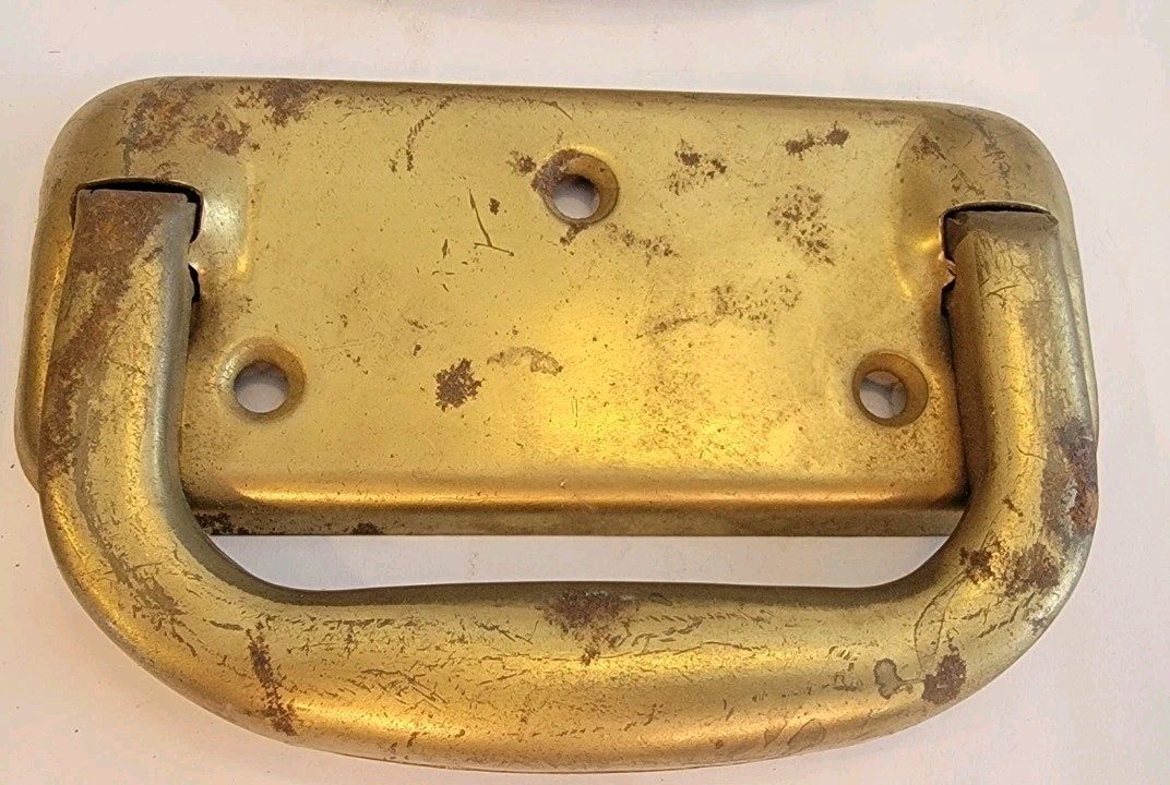 Handle Pulls Drop Bail Heavy Trunk , Tool Chest,Style Brass Tone