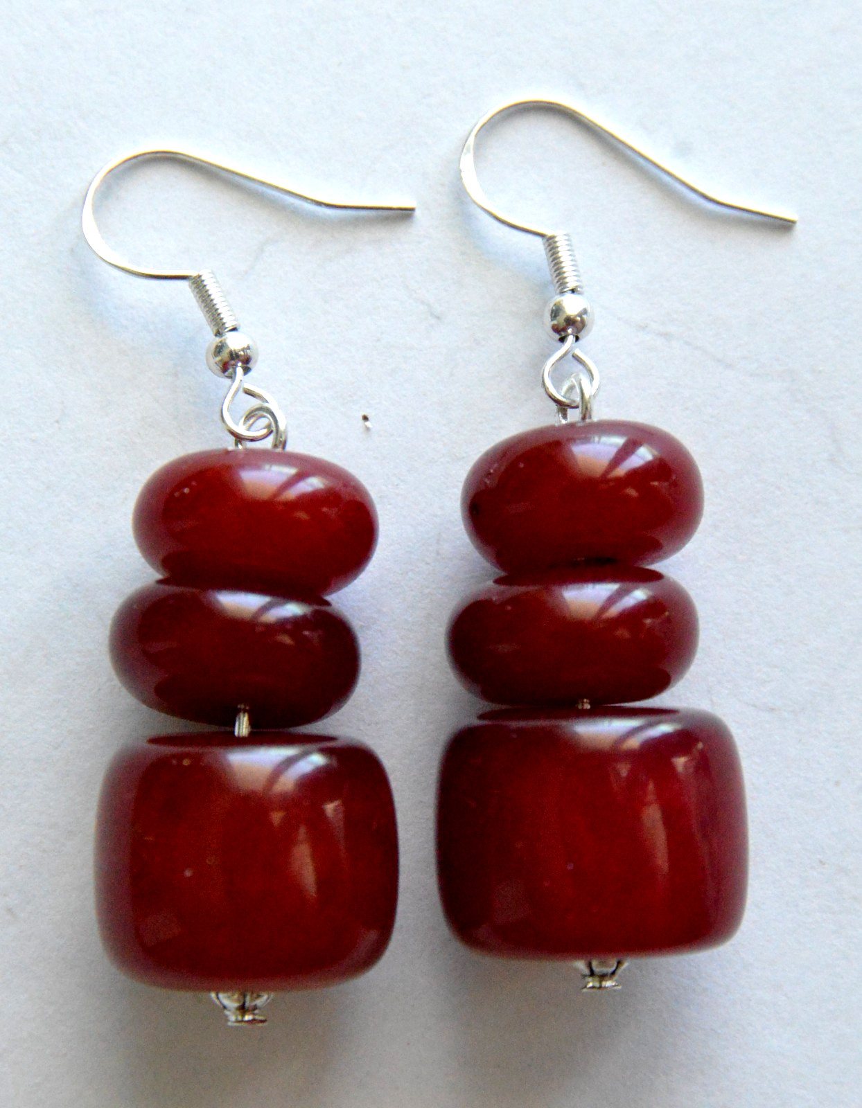 ✅RUSSIAN SOVIET EARRINGS BAKELITE BALTIC CHERRY AMBER SILVER HOOK NECKLACE WATCH