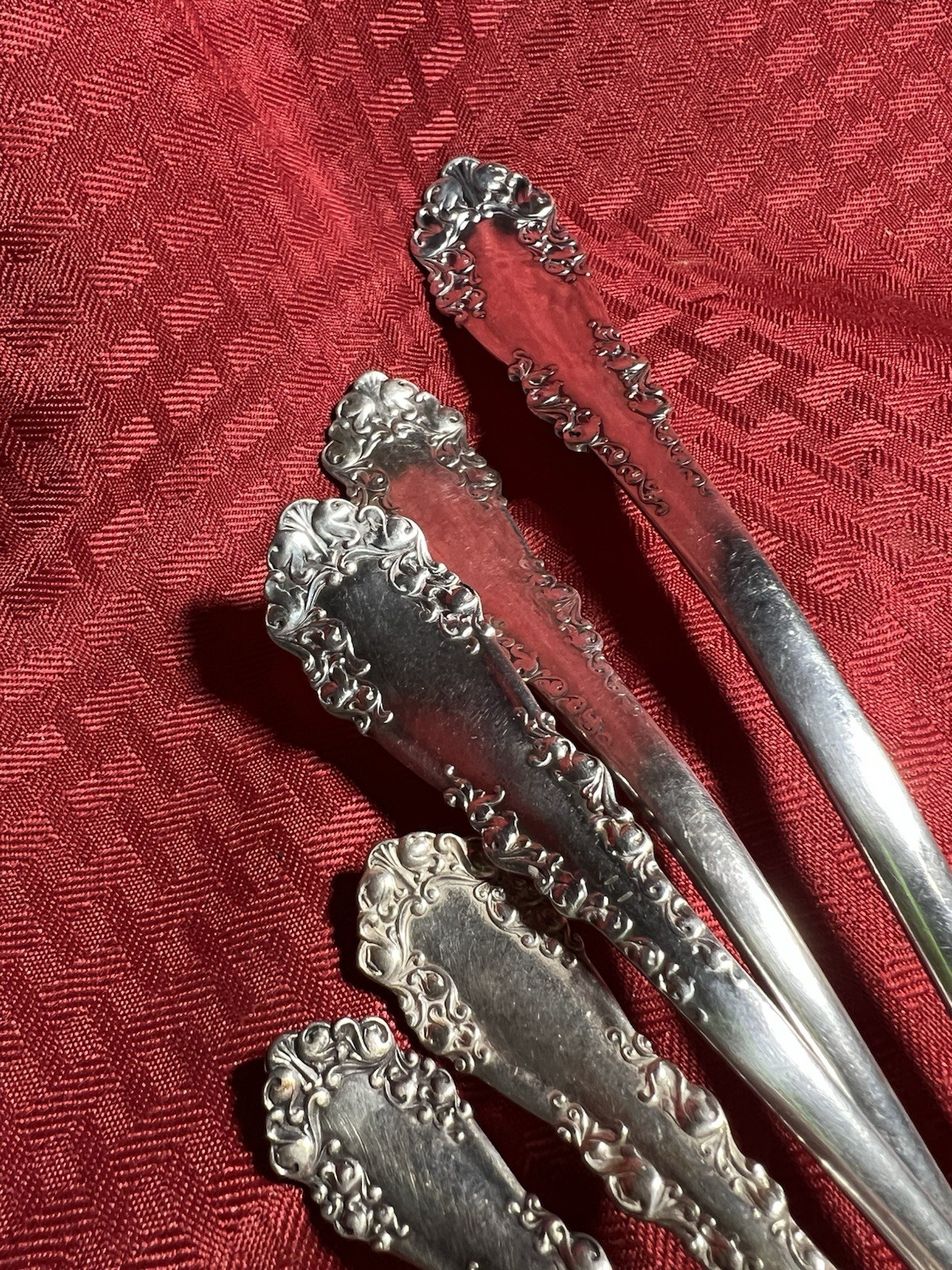 1847 ROGERS*BERKSHIRE PATTERN*COMPLETE SET OF LADLES(5)*GORGEOUS*1897