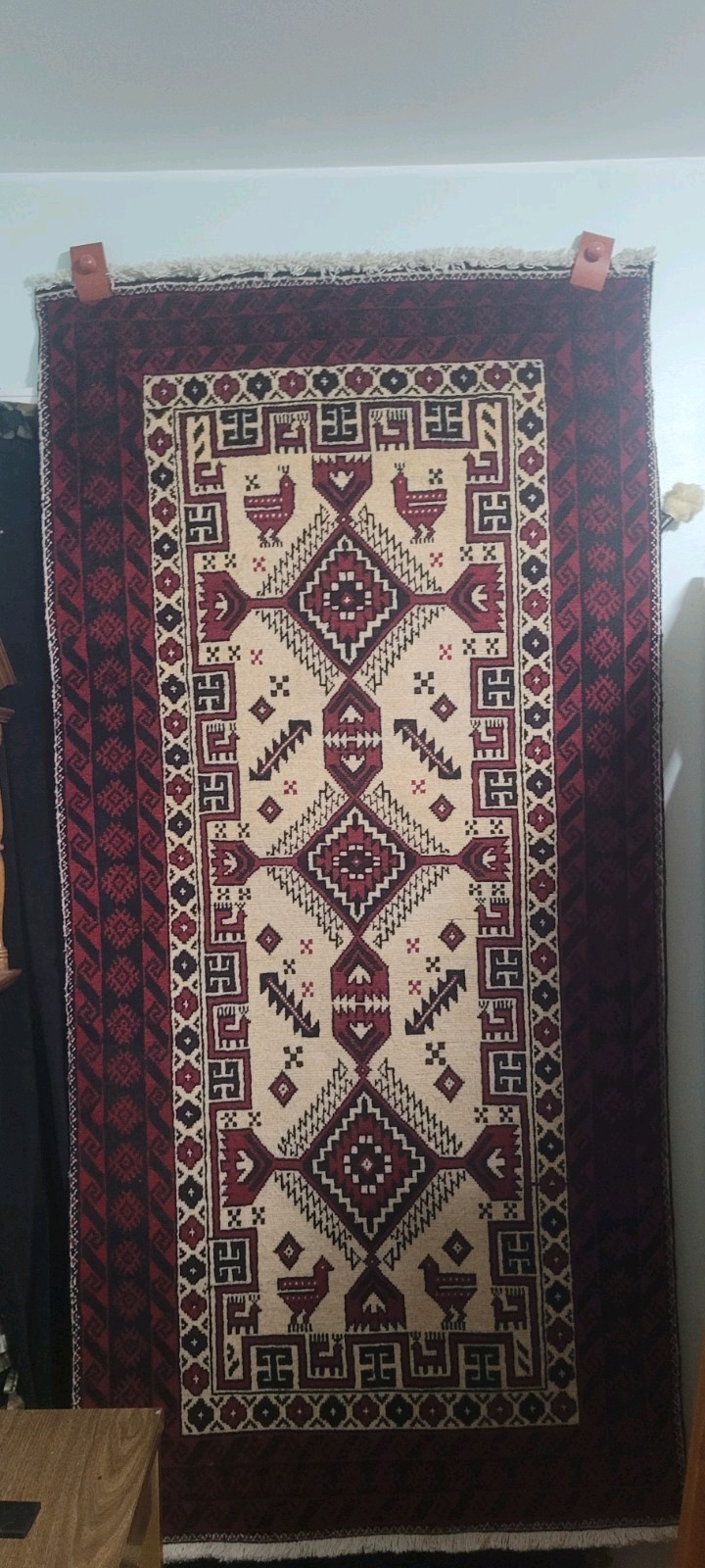 Fine Quality Handmade Tribal Accent Rug 3’x6′ Geometric Patterns.