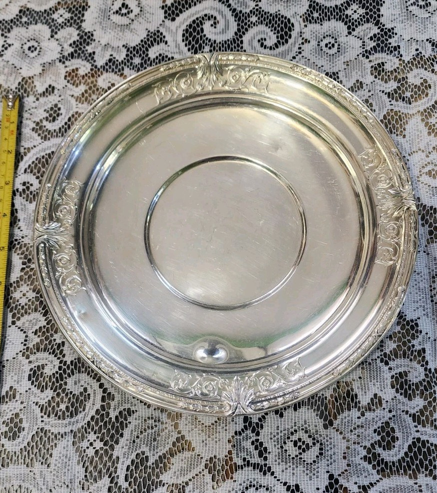 WILCOX ANTIQUE VICTORIAN SILVERPLATED “9 7/8” PLATE / PLATTER I S 9305