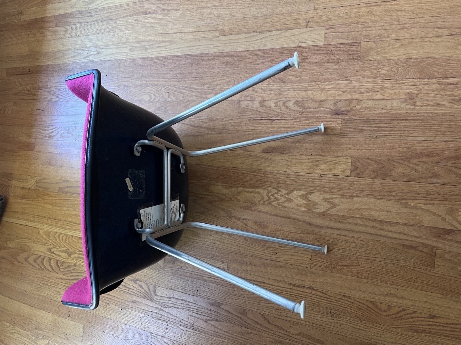 Vtg MCM Herman Miller Eames Fiberglass Arm Chair Upholstered Mid Century Modern