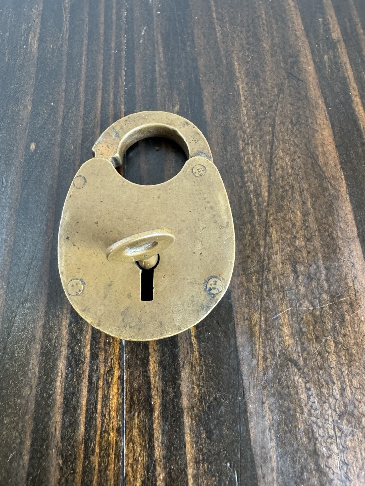 Antique Brass Padlock w- Key Security Lock – Works Unbranded