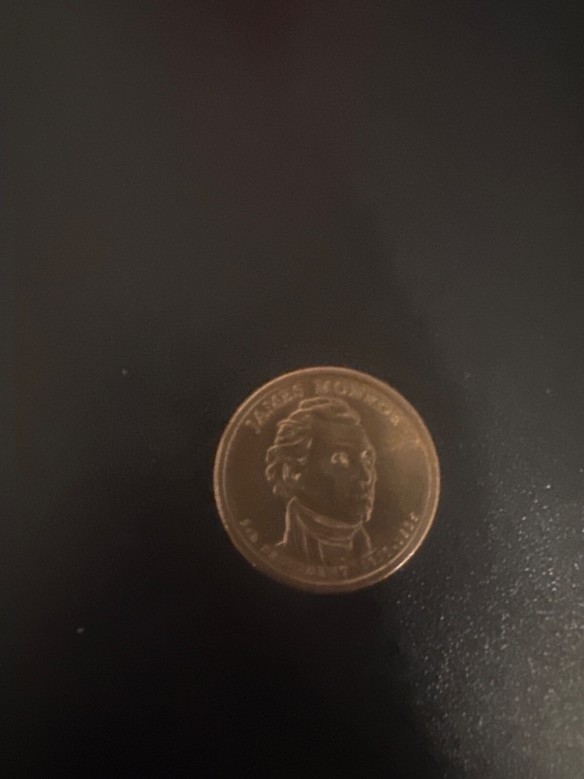 2008 one dollar coin James Monroe antique bronze perfect condition