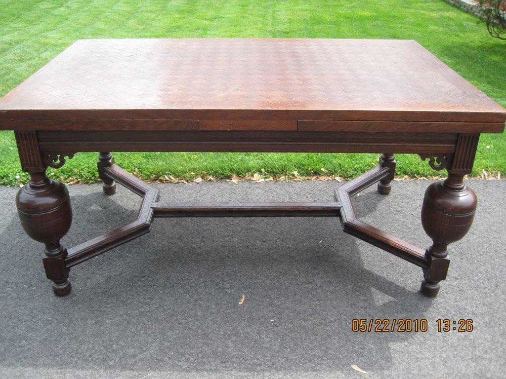 Vintage Jacobean draw dining table,ENGLISH OAK,62-113”,in MA,Shipping Available