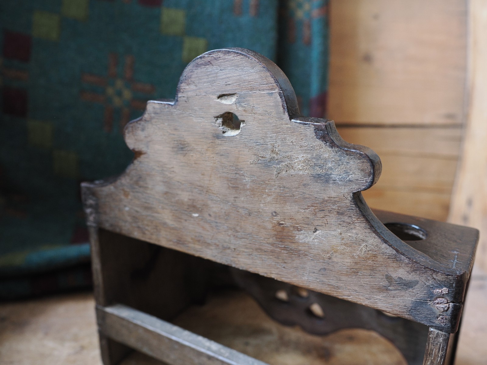 A Very Rare Tiny Welsh Spoon Rack Treen (Spoons NOT included)
