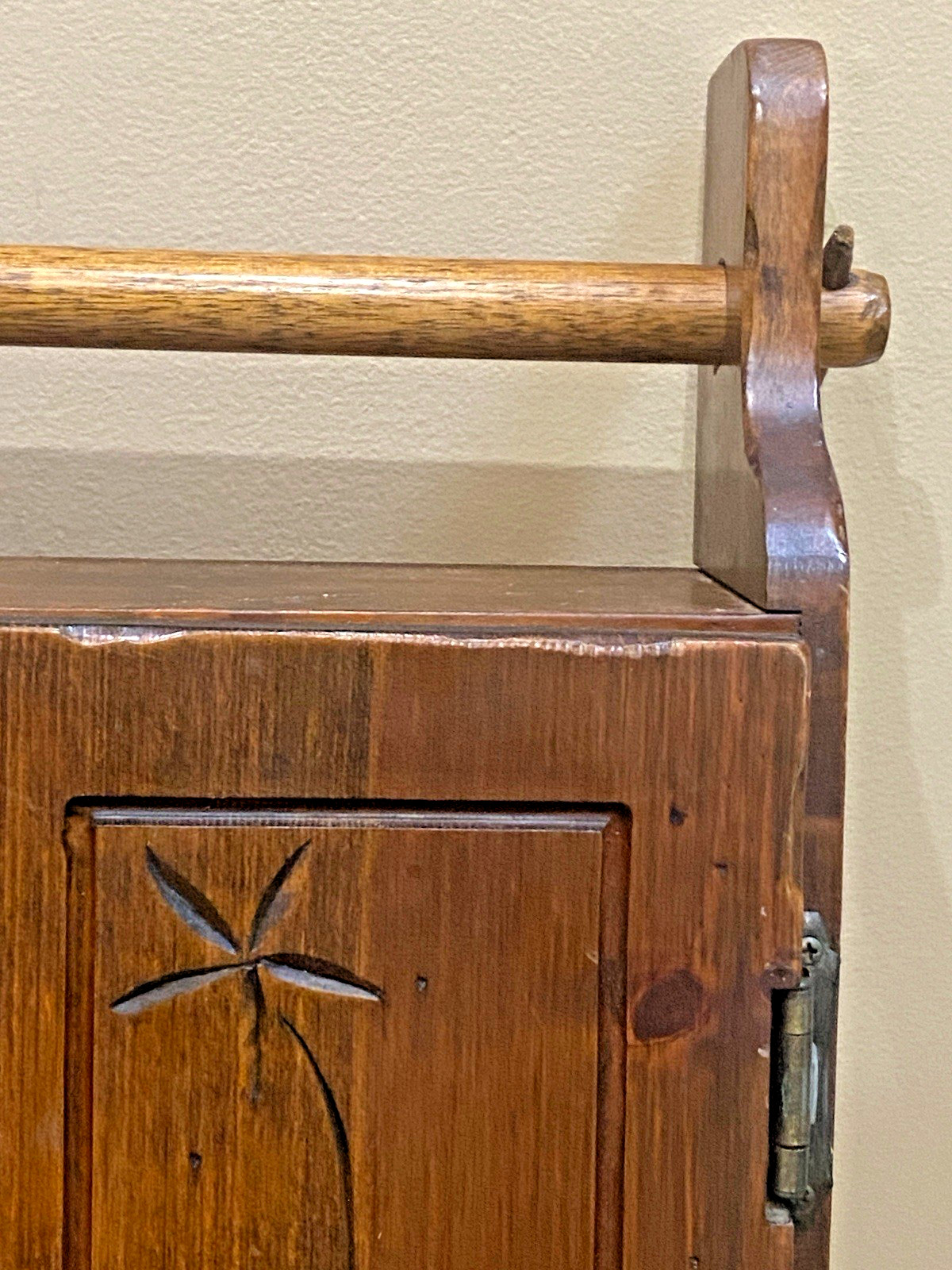Vintage Rustic Solid Wood Hanging Medicine Spice Cabinet Primitive Custom Made