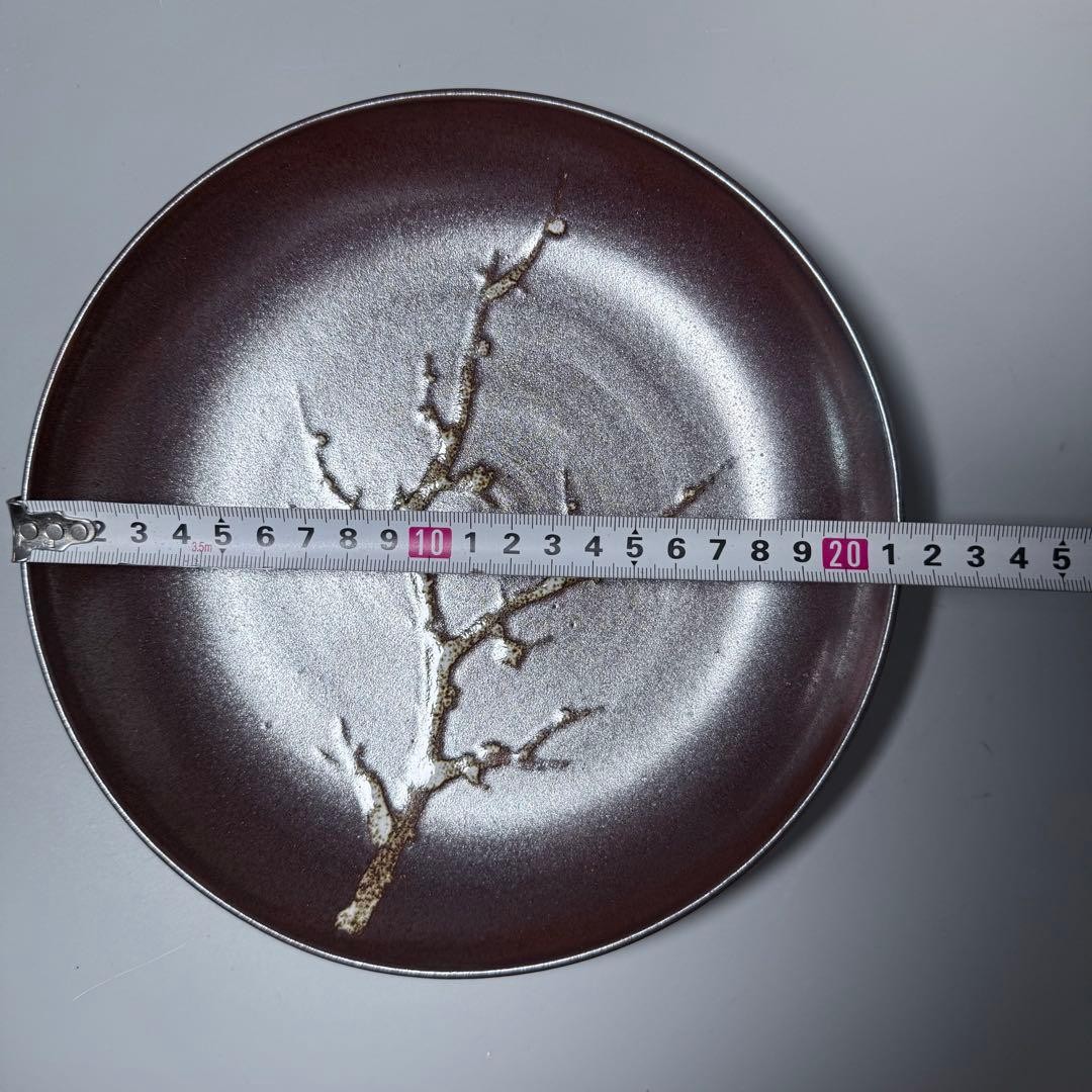 13th Gogyu Yokoishi Early Spring Pattern Plate Diameter 8 Inches w/Box