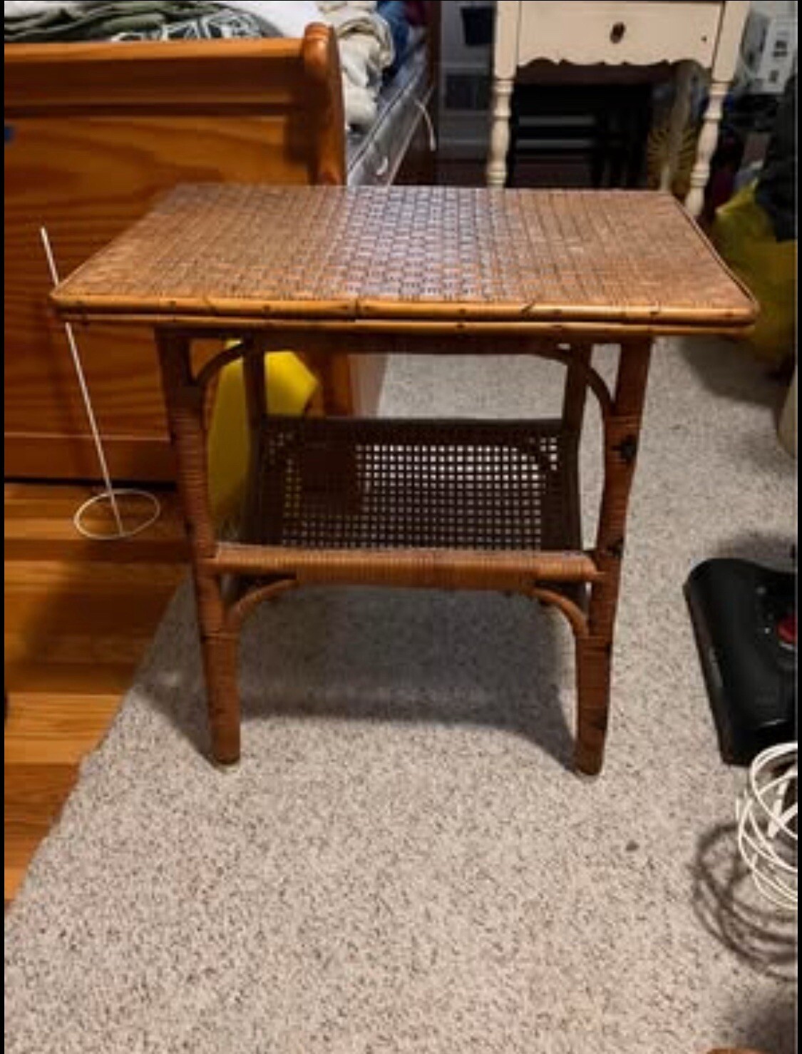 JF Kennedy VTG Carolina Rocker P&P Chair Co ” Bamboo Magazine Side Table