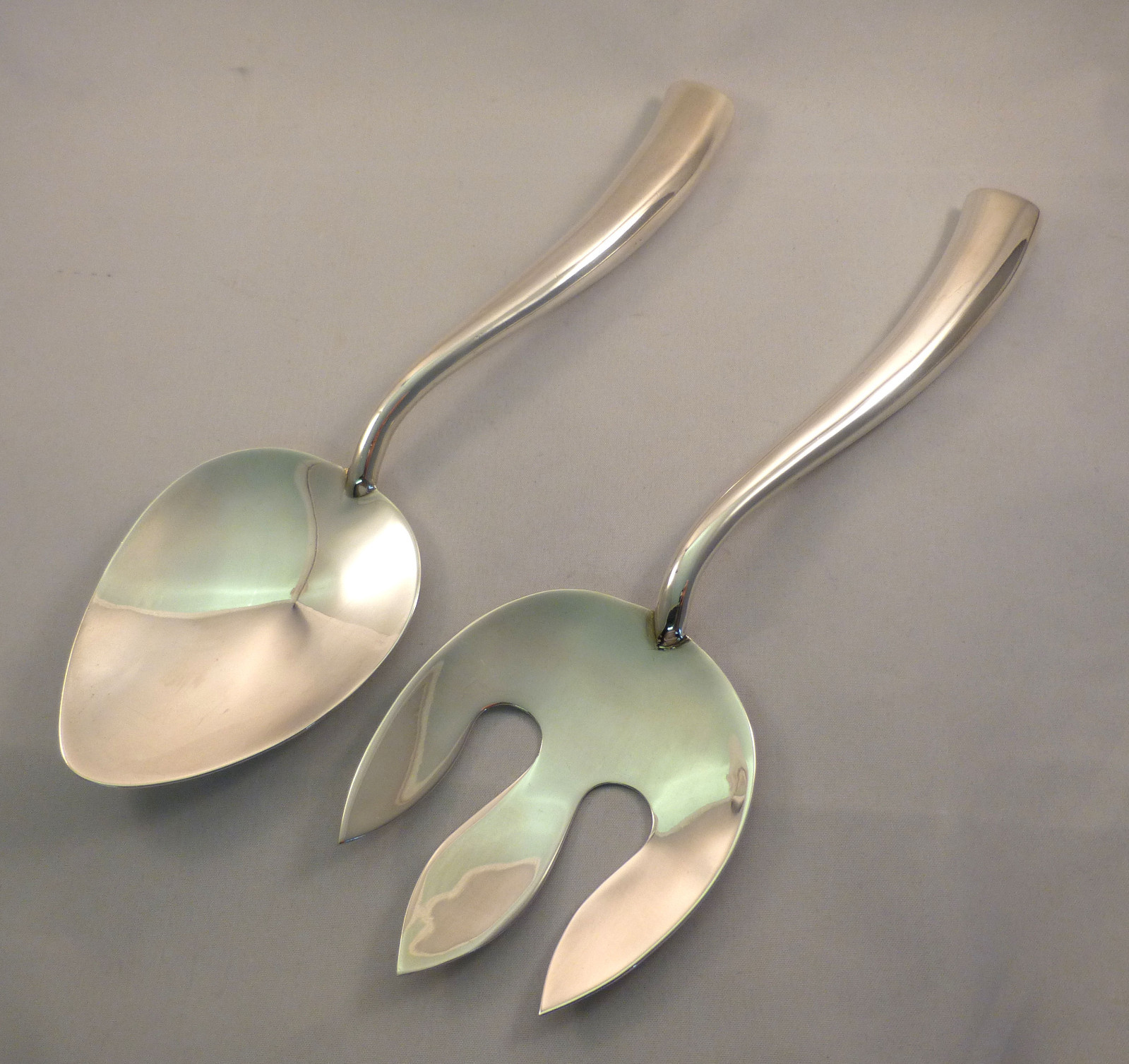 Sanborns Mexico Great Modern Look Sterling 2-PC Salad Set 9″