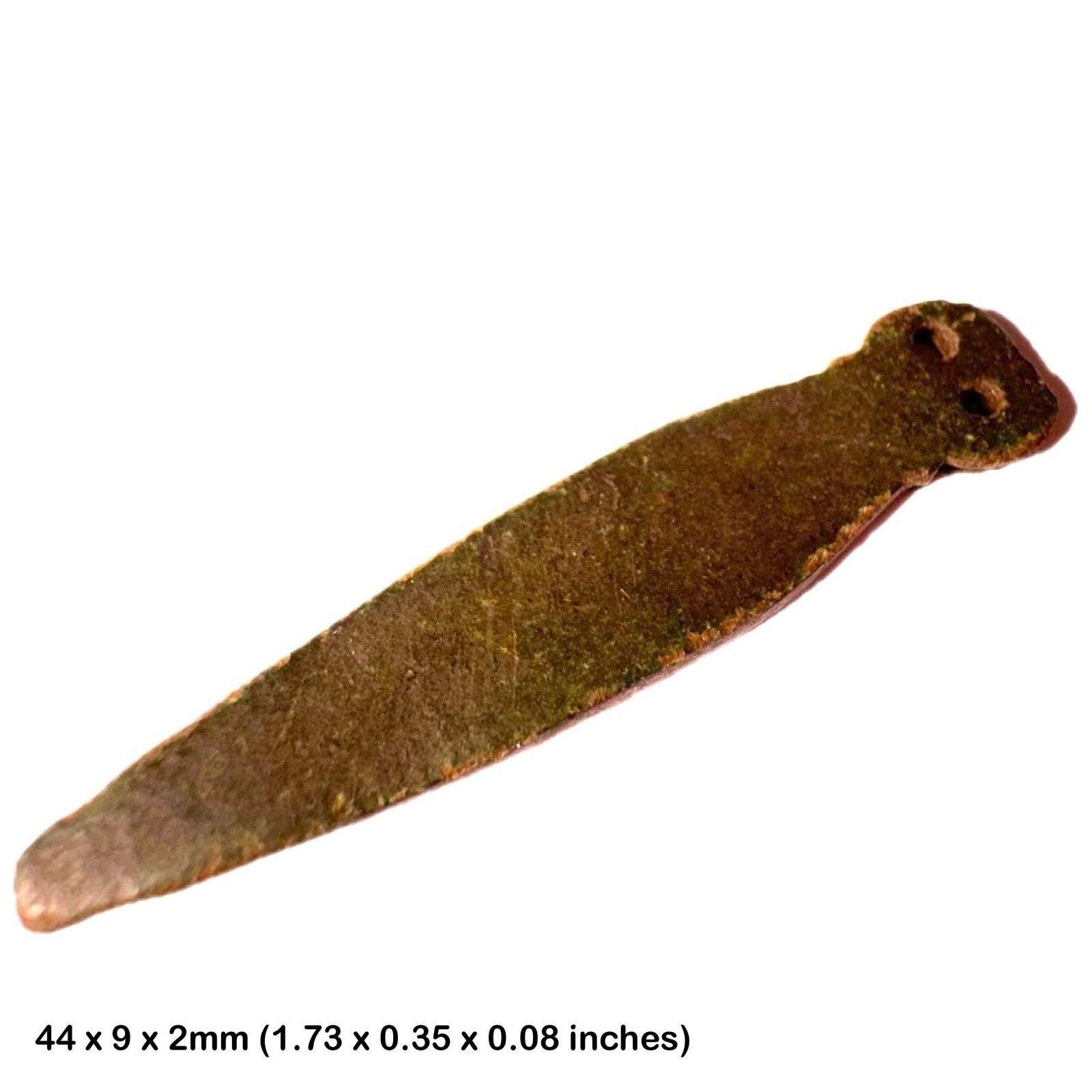 Rare Anglo Saxon Strap-End with Animal Head Terminal Authentic Bronze Ancient