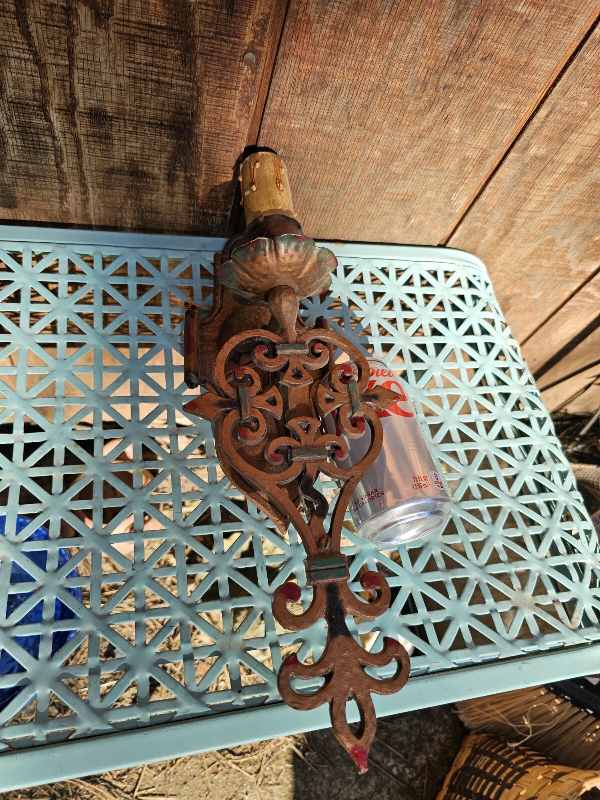 1920s SPANISH REVIVAL WALL SCONCE GOTHIC STYLE RARE 15″