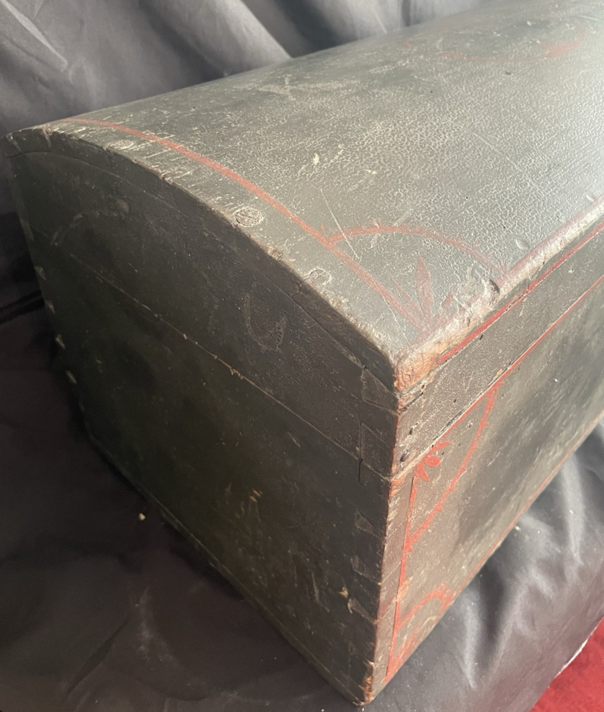 Dovetailed /Document Box/chest/ Painted /MAINE