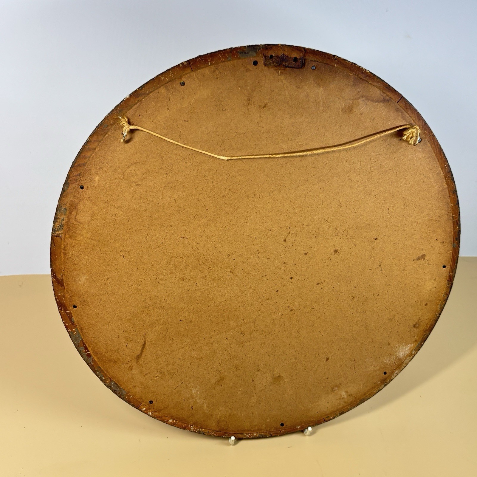 Concave Mirror Approx 14″ Round Bronze Gold Moulded Frame