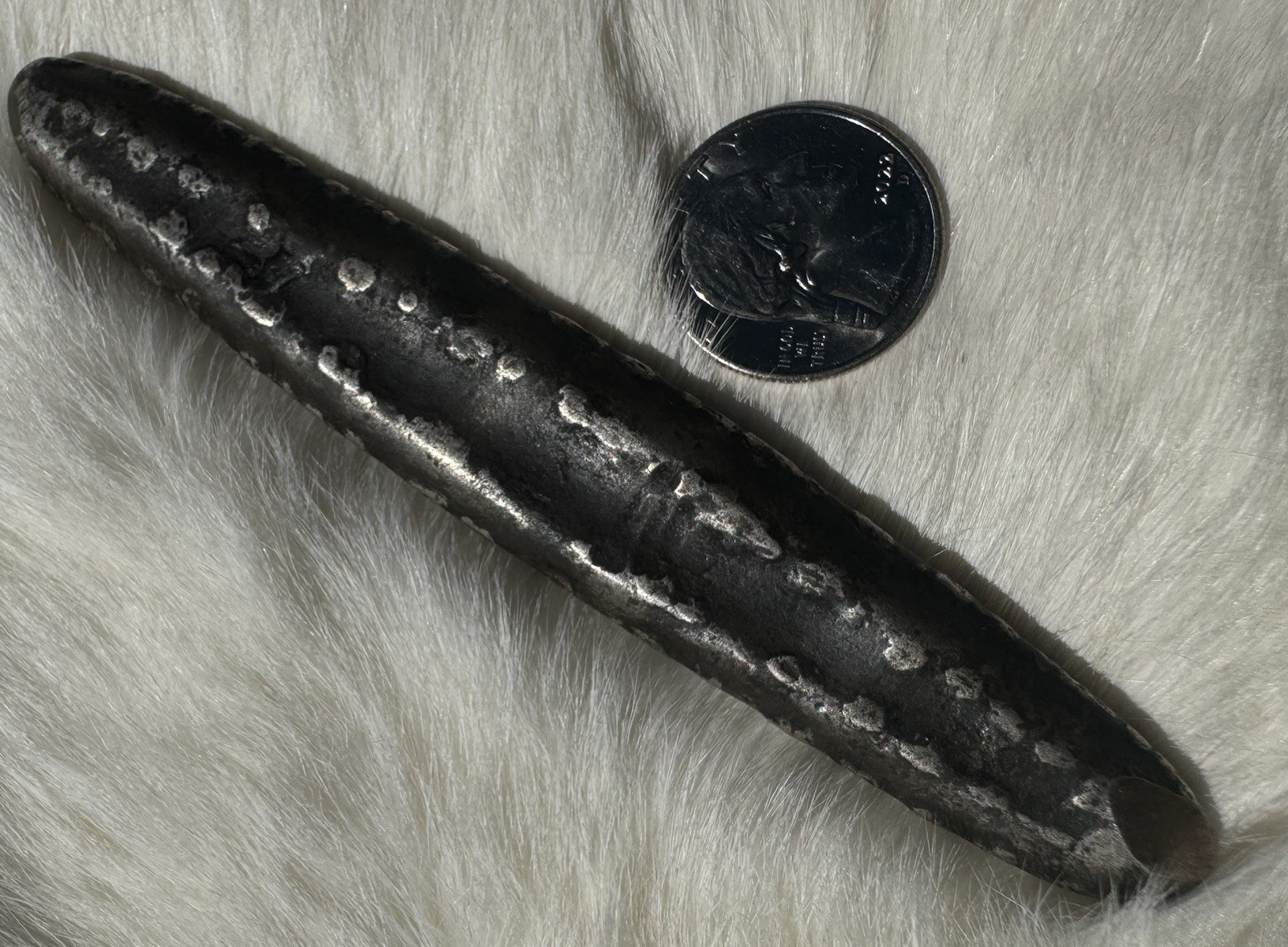 Tigers Tongue Primitive Currency Money Boat Canoe Bronze Silver 122 grams