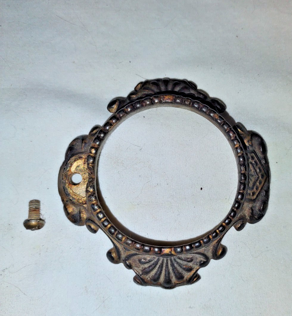 Vtg Antique Vapo Cresolene Medical Oil Lamp CAST IRON BASE & SET SCREW ONLY