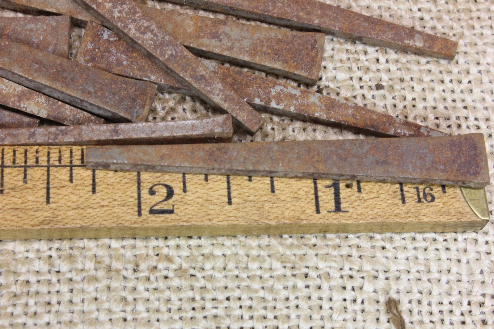 25 Old Square Nails Rustic Vintage 2 1/4” Steel Cut Standard Large Heavy Duty