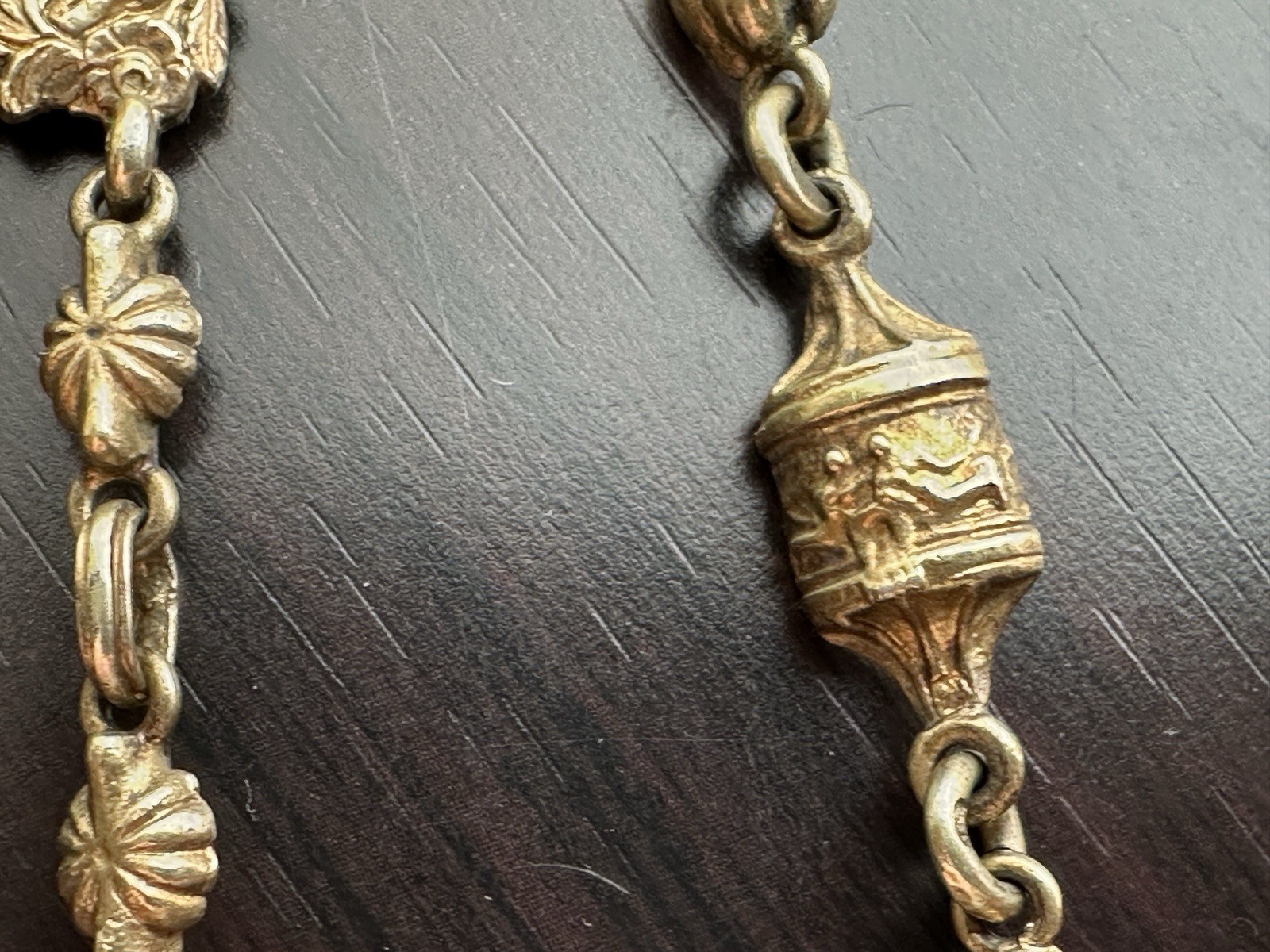 Stunning Victorian Solid Silver Gilt Chatelaine c.1870