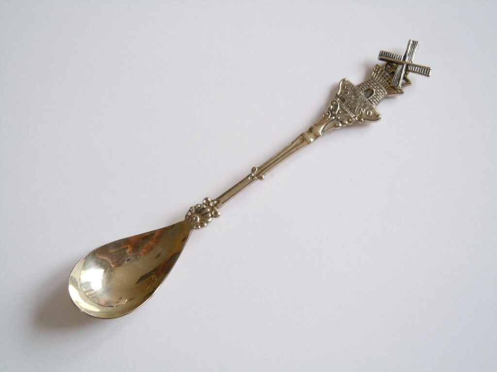 Souvenir Spoon Collector Holland Movable Windmill Windmill 11.5 G/11.9 X 2.0 Cm