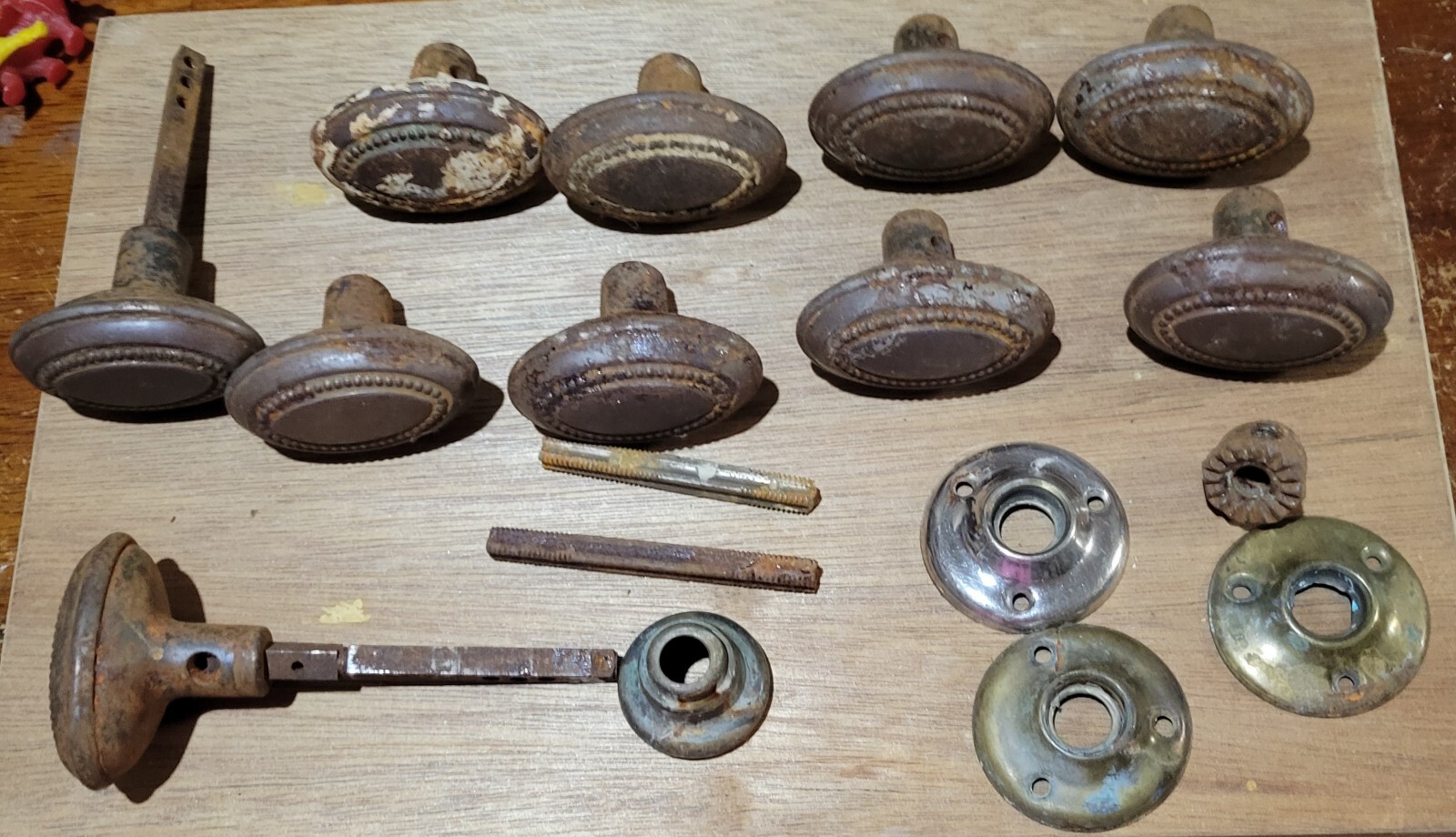 Brass Door Knobs Handles 10 Plus 7 Accessories Hardware Antique Decor Hardware