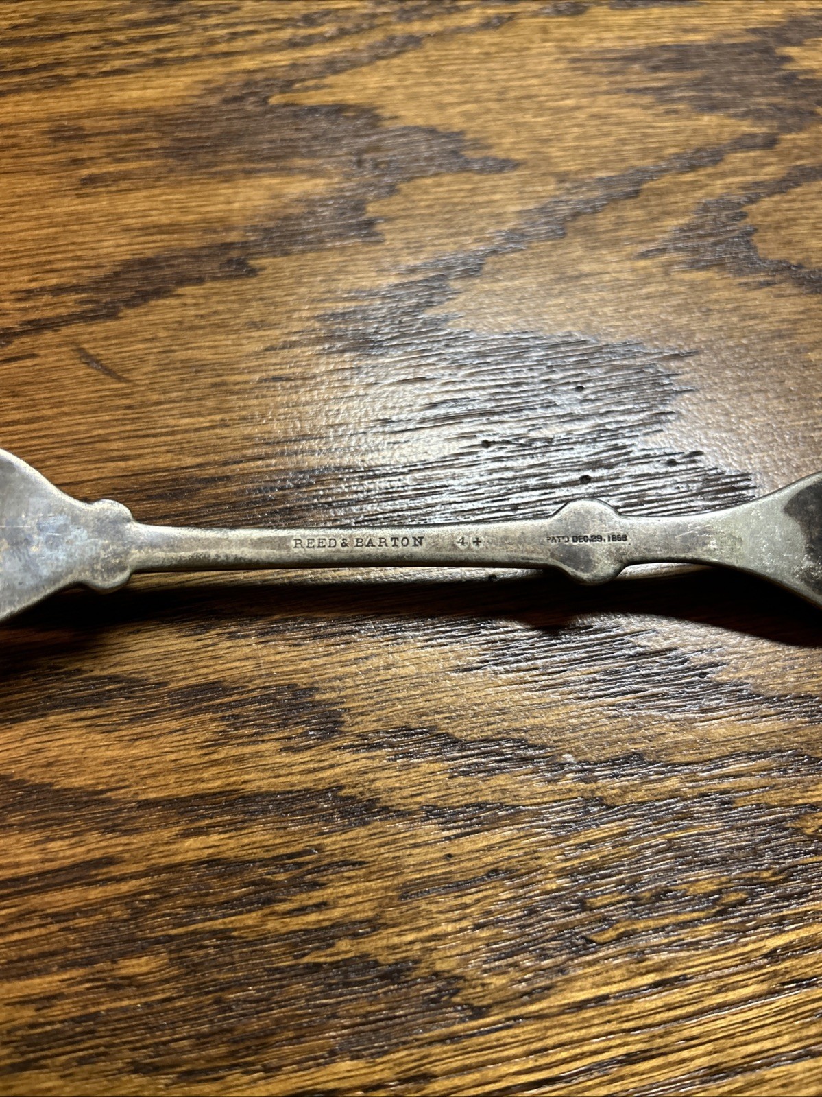 REED AND BARTON Flatware Fork Silverware Silver Plate 7.5 Inch Fork Pat 1886