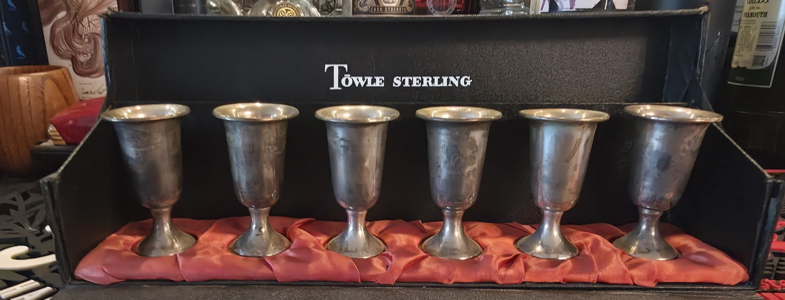 Towle Set of 6 Sterling Silver (.925) Cups/Goblets w/ Original Case