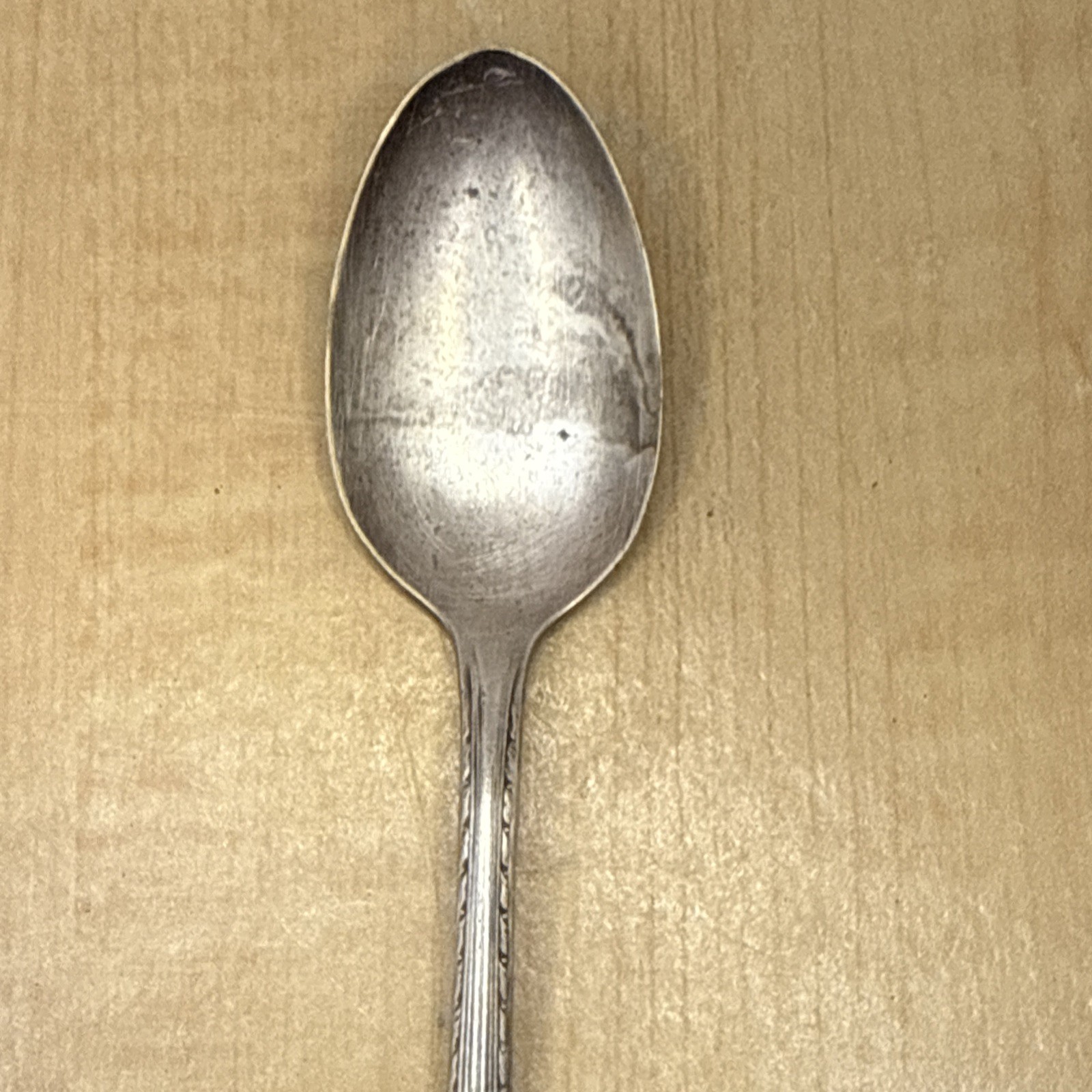Vintage Wm Rogers Silverplate Teaspoon Eagle Star IS Mark Ornate Handle
