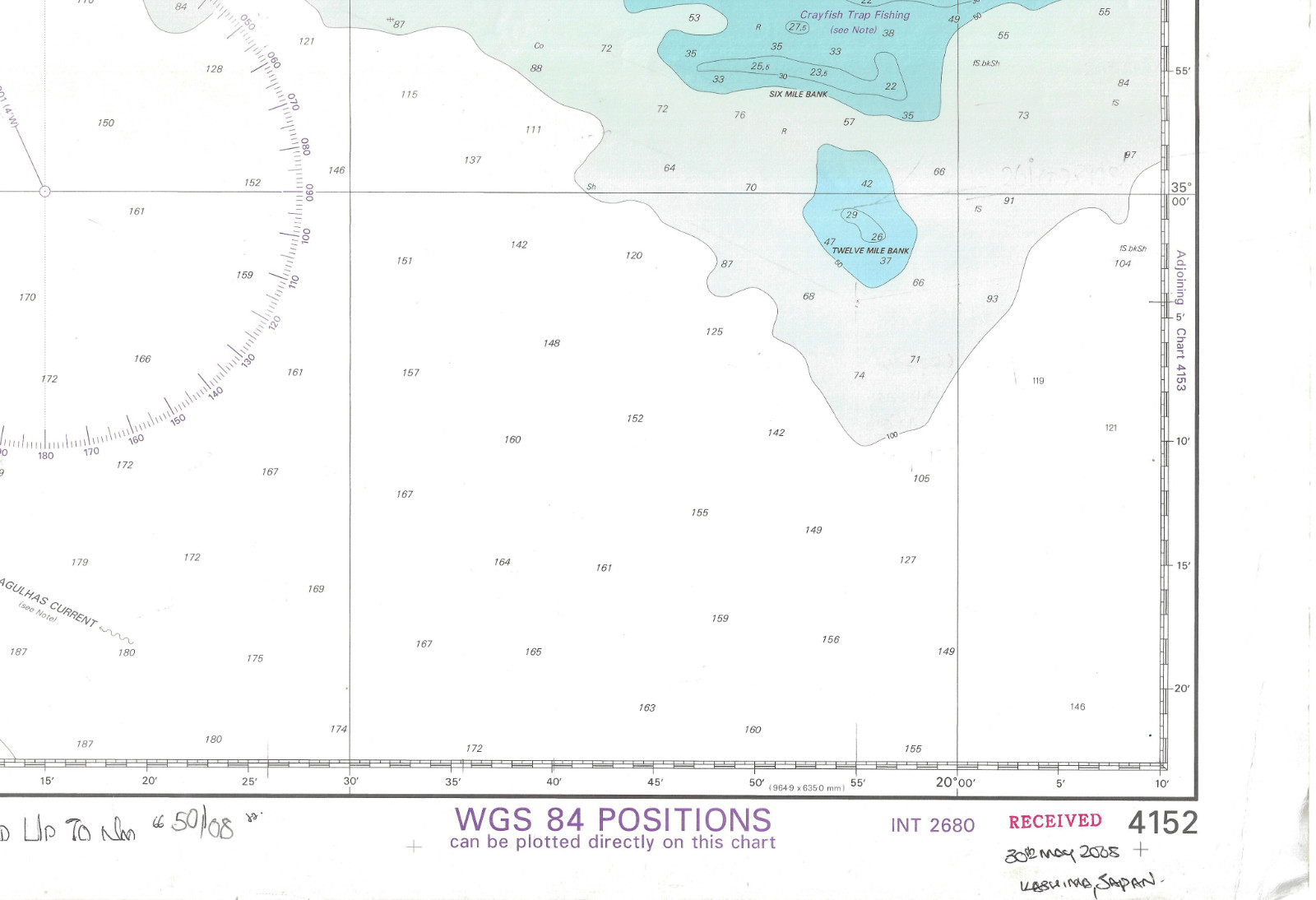4152 Admiralty Chart Table Bay Cape Agulhas Republic South Africa Map Marine Wal