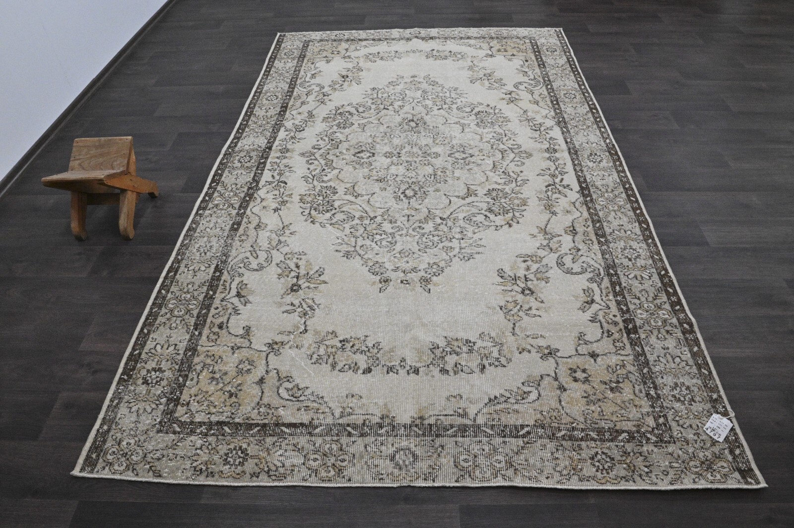 Oushak Turkish Vintage Rug 6×10 Kilim Rug Anatolian Handmade Boho Decor BEIGE