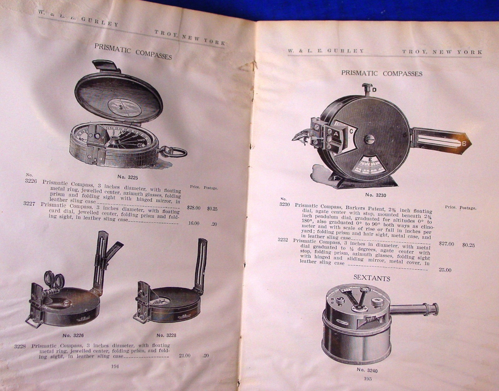 1915 Gurley Engineering Surveying & Drafting Insts. Catalog