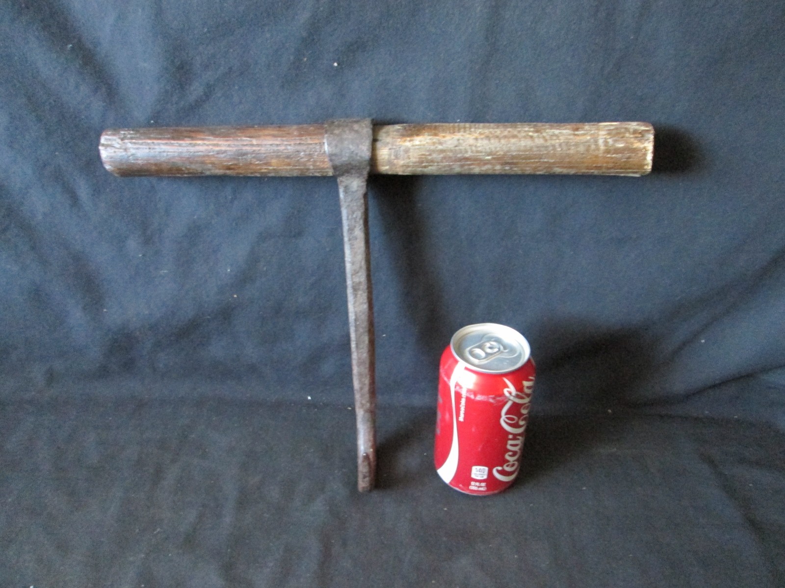 Antique Blacksmith Hand Forged 2-Hand Iron Hay /Cotton Bale Hook