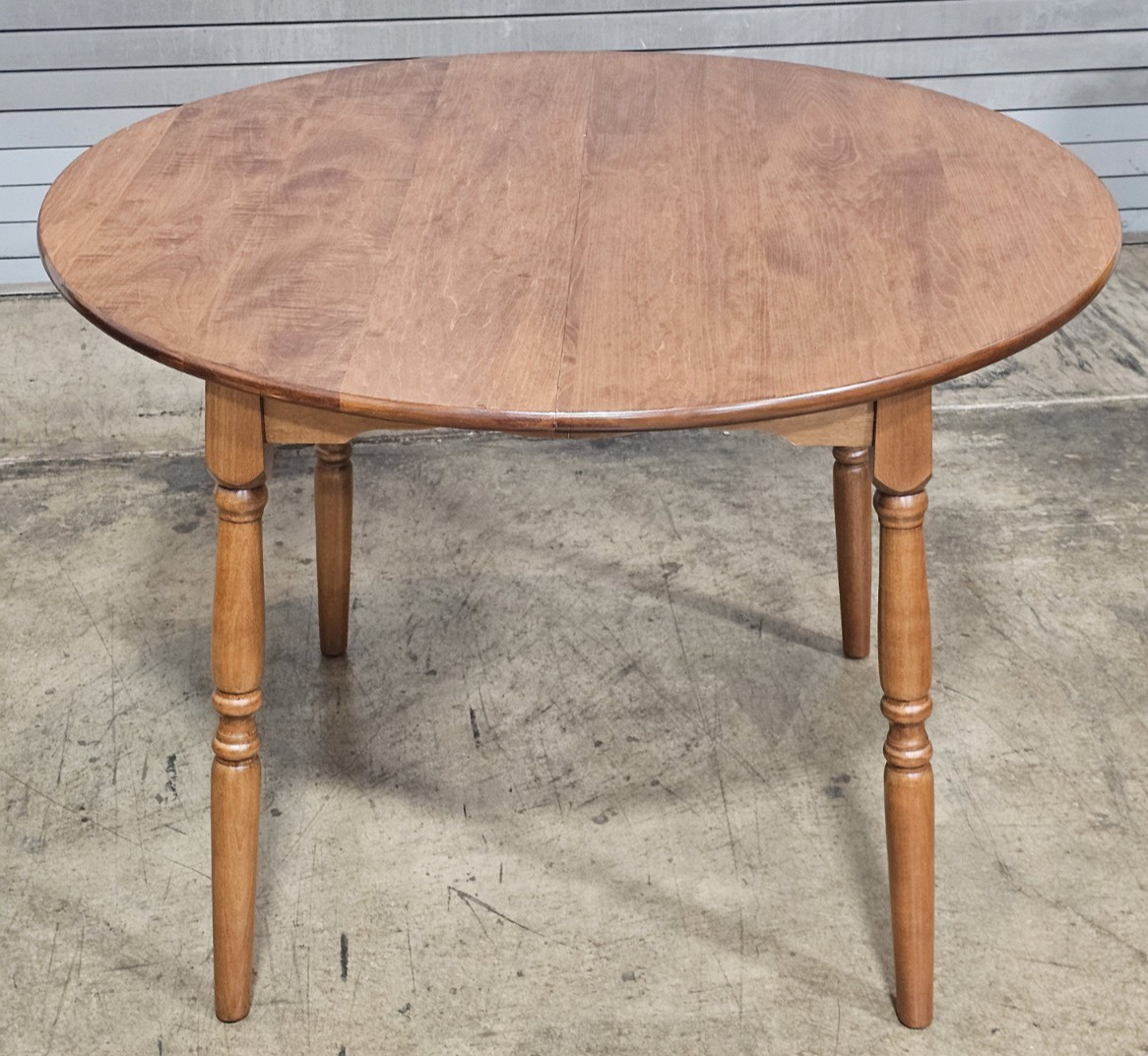 Solid Maple & Tiger Maple Bench Made Round Dining Table Tavern Table