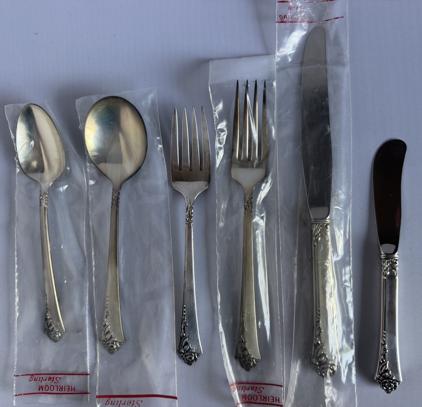 Oneida Damask Rose Sterling Silver 6 Piece Place Setting No Mono 264g