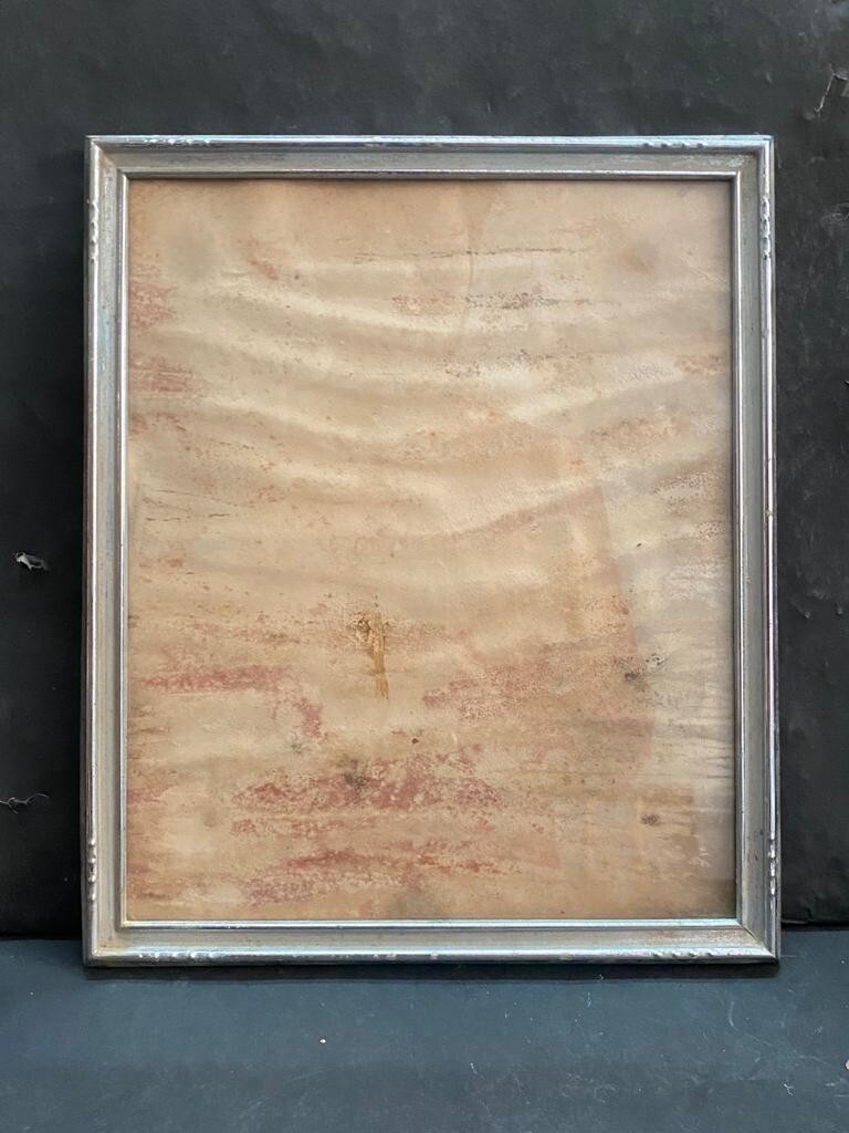 OLD VINTAGE RARE UNIQUE HANDMADE METAL PICTURE PHOTO FRAME WITH GLASS