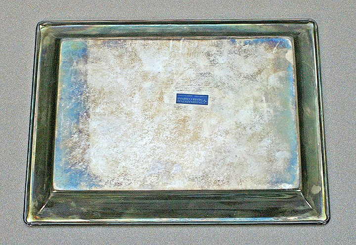Silver-Plated Rectangular Tray Made by the International Silver Company