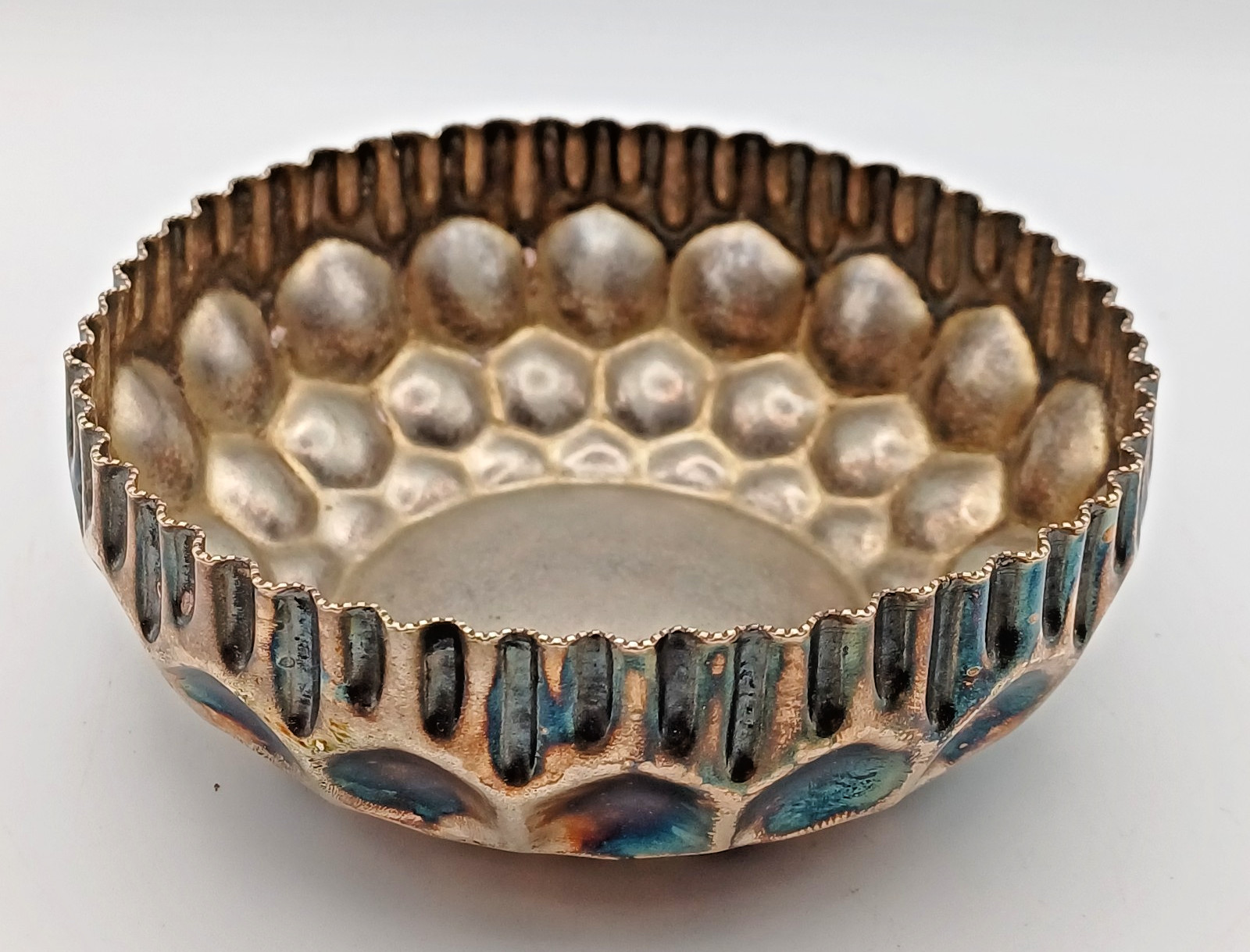 Crimped Edge Silver Plate Bowl R.Brothers? 6977 Antique Vintage