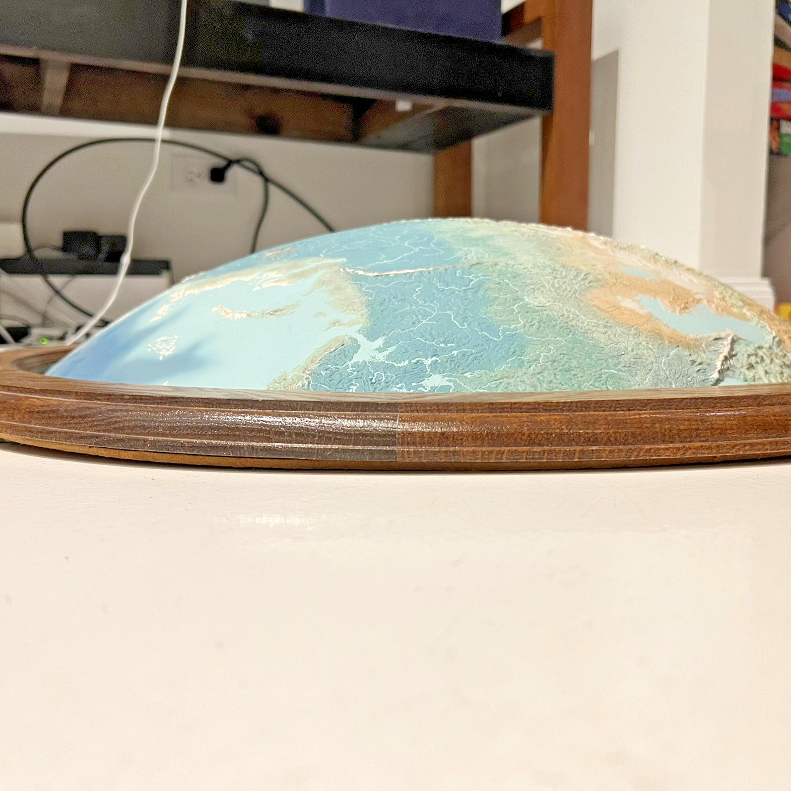MUSEUM QUALITY: Matched Pair Rand McNally “Handcrafted” Convex Relief Maps APAC