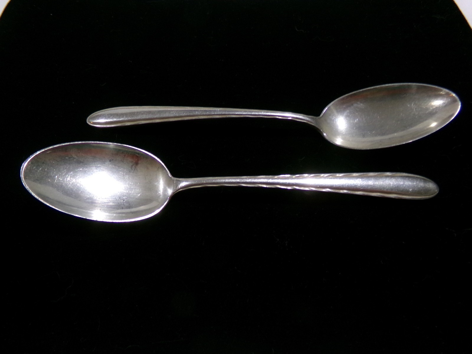 Pair of Towle Sterling “Silver Flutes” Spoons, 5 & 7/8″ long, 1.8 Oz. Sterling