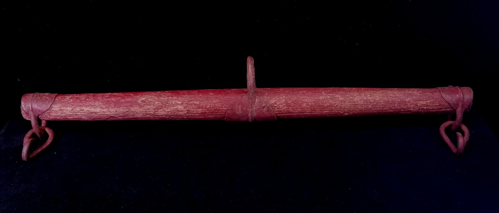 Antique Late 1800s Early 1900s Single Tree Yoke For Wagons Plow Painted Red 32″